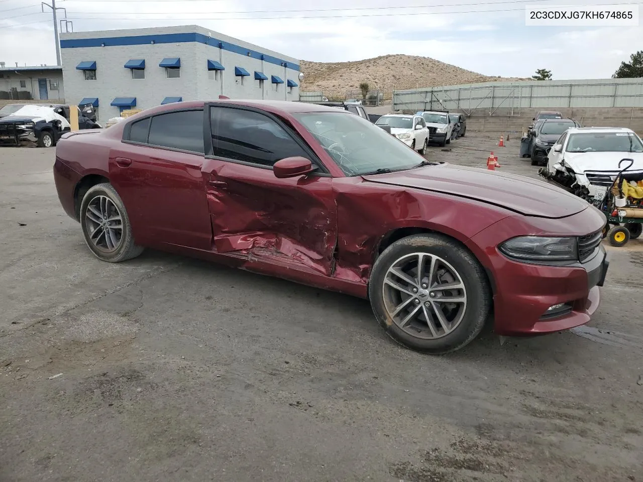 2019 Dodge Charger Sxt VIN: 2C3CDXJG7KH674865 Lot: 76024554