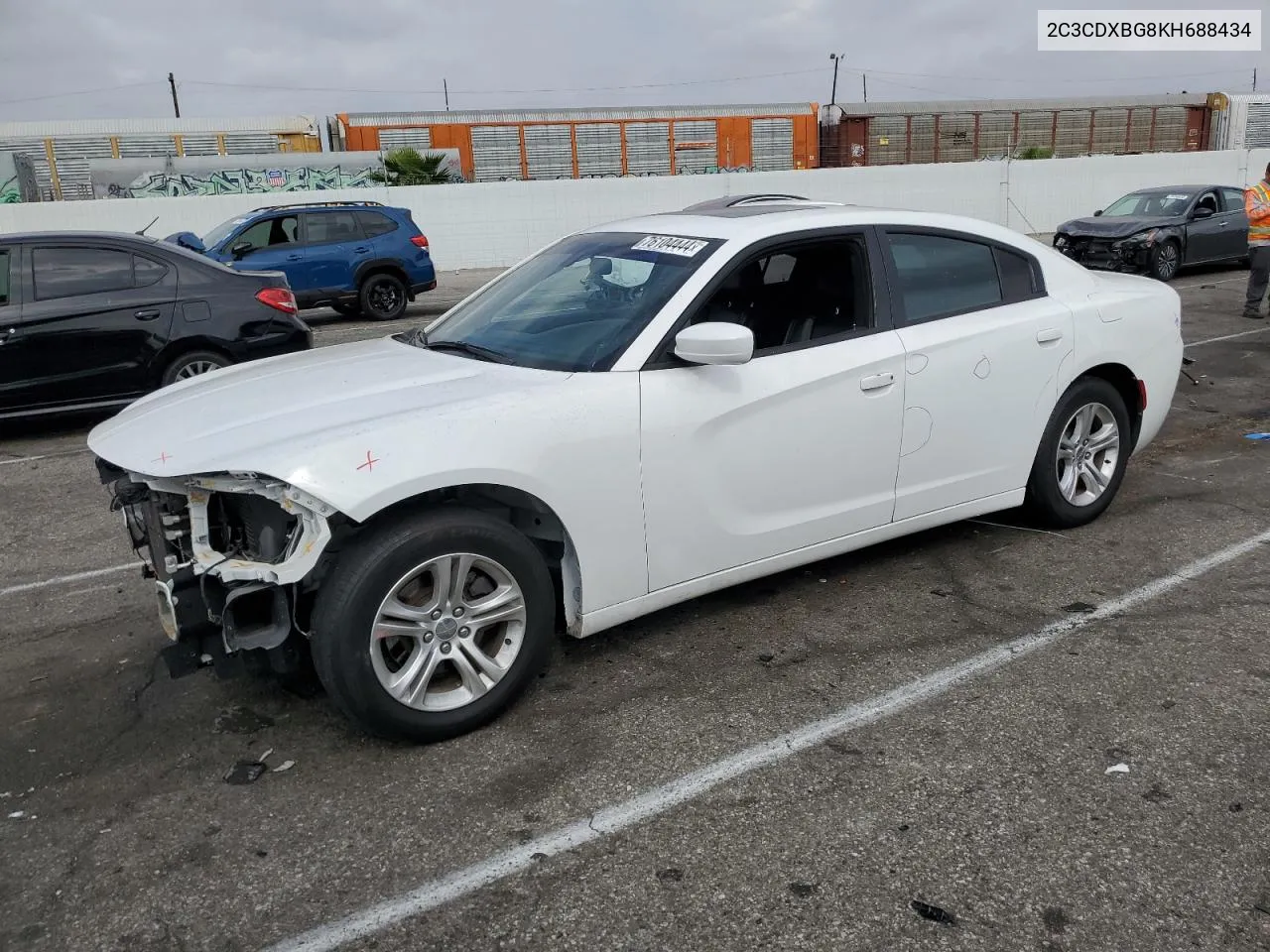 2019 Dodge Charger Sxt VIN: 2C3CDXBG8KH688434 Lot: 76104444