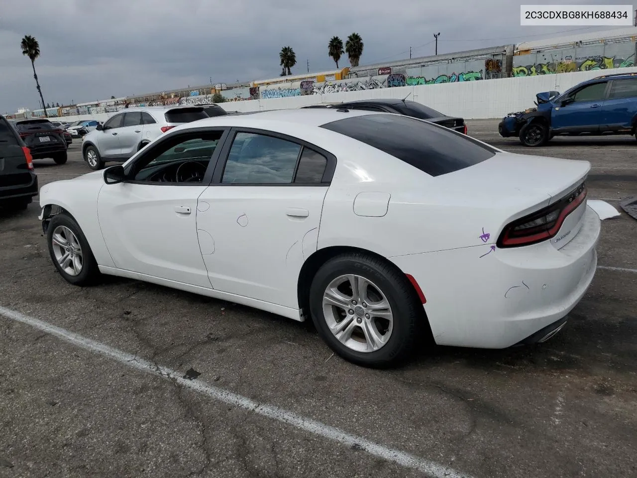 2019 Dodge Charger Sxt VIN: 2C3CDXBG8KH688434 Lot: 76104444