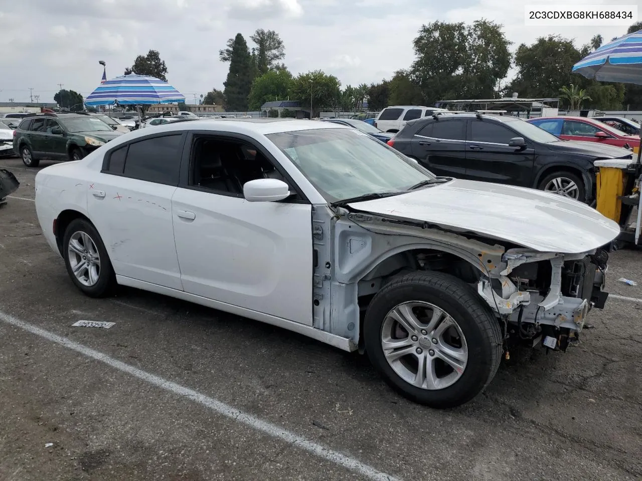 2019 Dodge Charger Sxt VIN: 2C3CDXBG8KH688434 Lot: 76104444