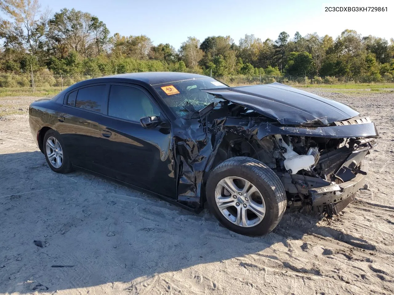 2019 Dodge Charger Sxt VIN: 2C3CDXBG3KH729861 Lot: 76184504