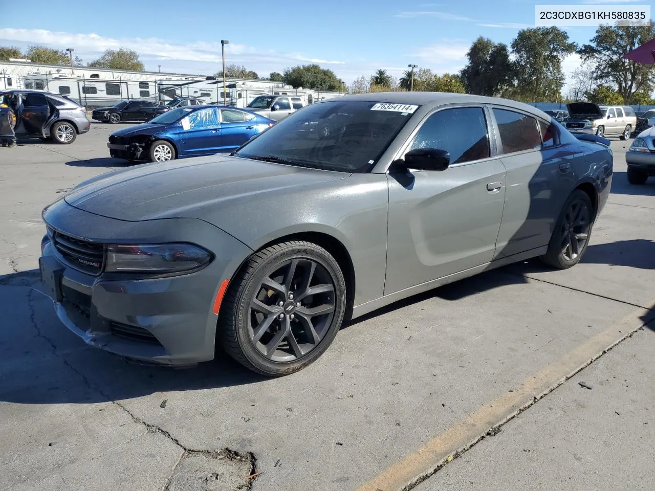 2019 Dodge Charger Sxt VIN: 2C3CDXBG1KH580835 Lot: 76354114