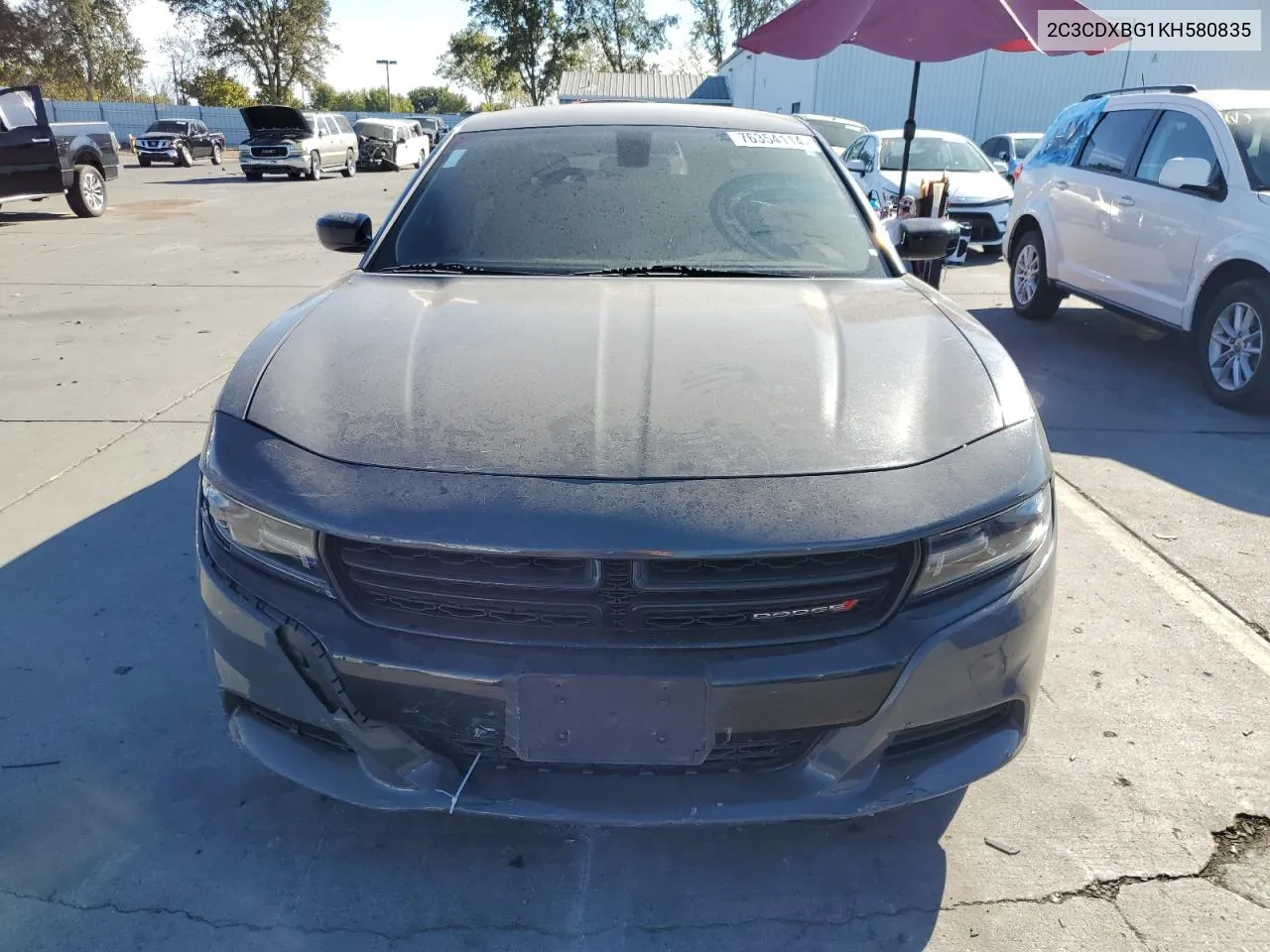 2019 Dodge Charger Sxt VIN: 2C3CDXBG1KH580835 Lot: 76354114