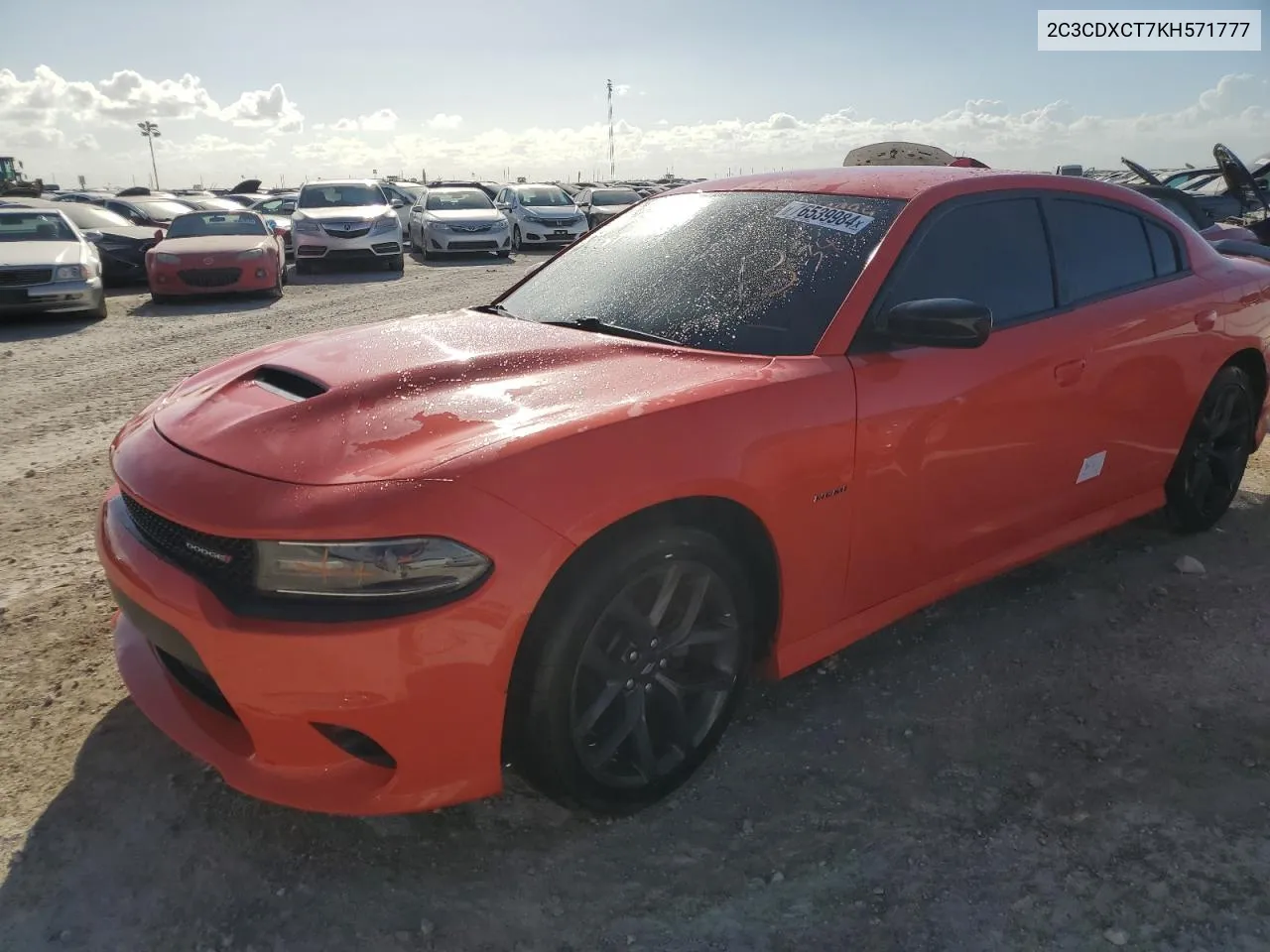 2019 Dodge Charger R/T VIN: 2C3CDXCT7KH571777 Lot: 76539984