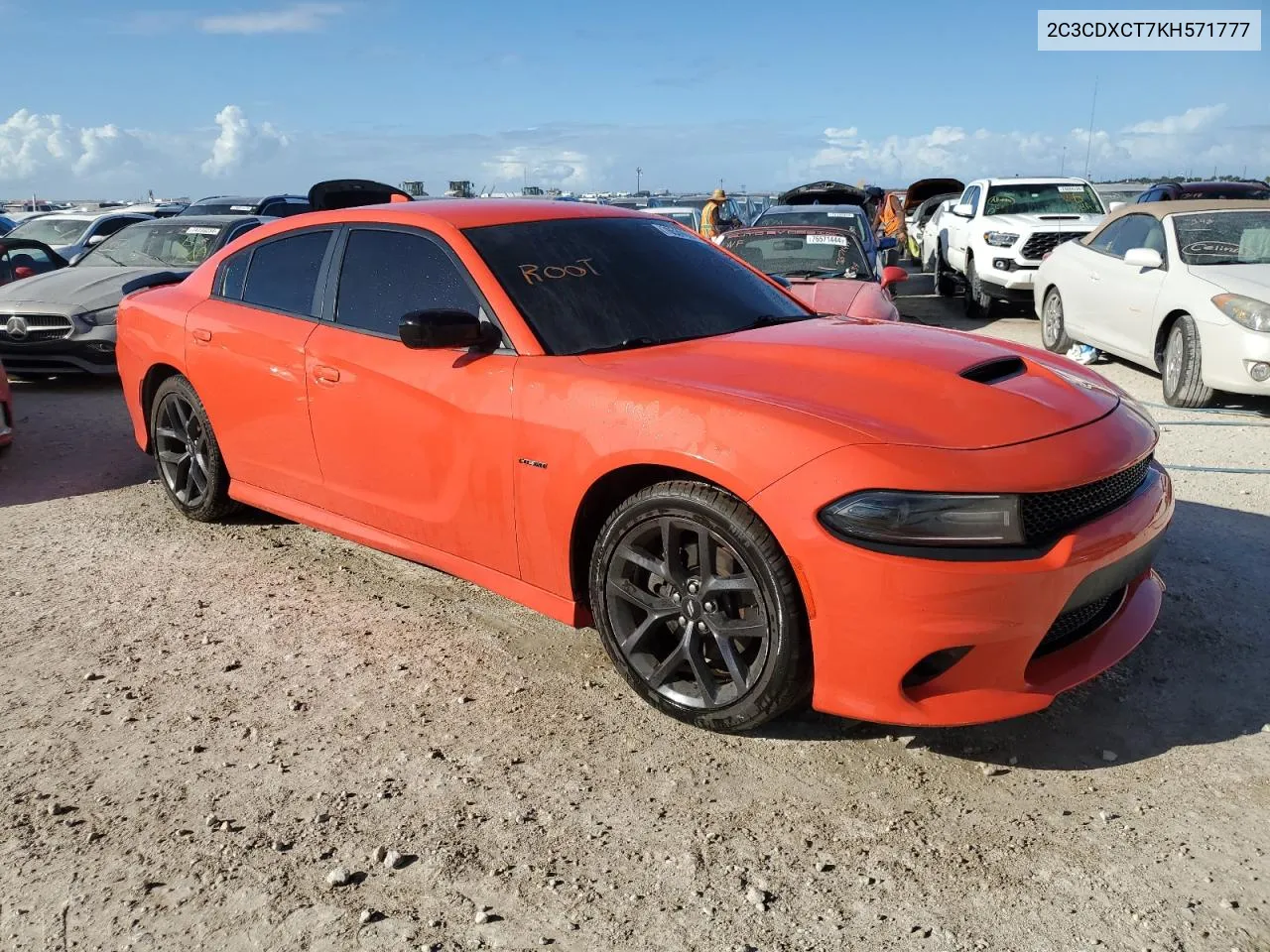 2019 Dodge Charger R/T VIN: 2C3CDXCT7KH571777 Lot: 76539984