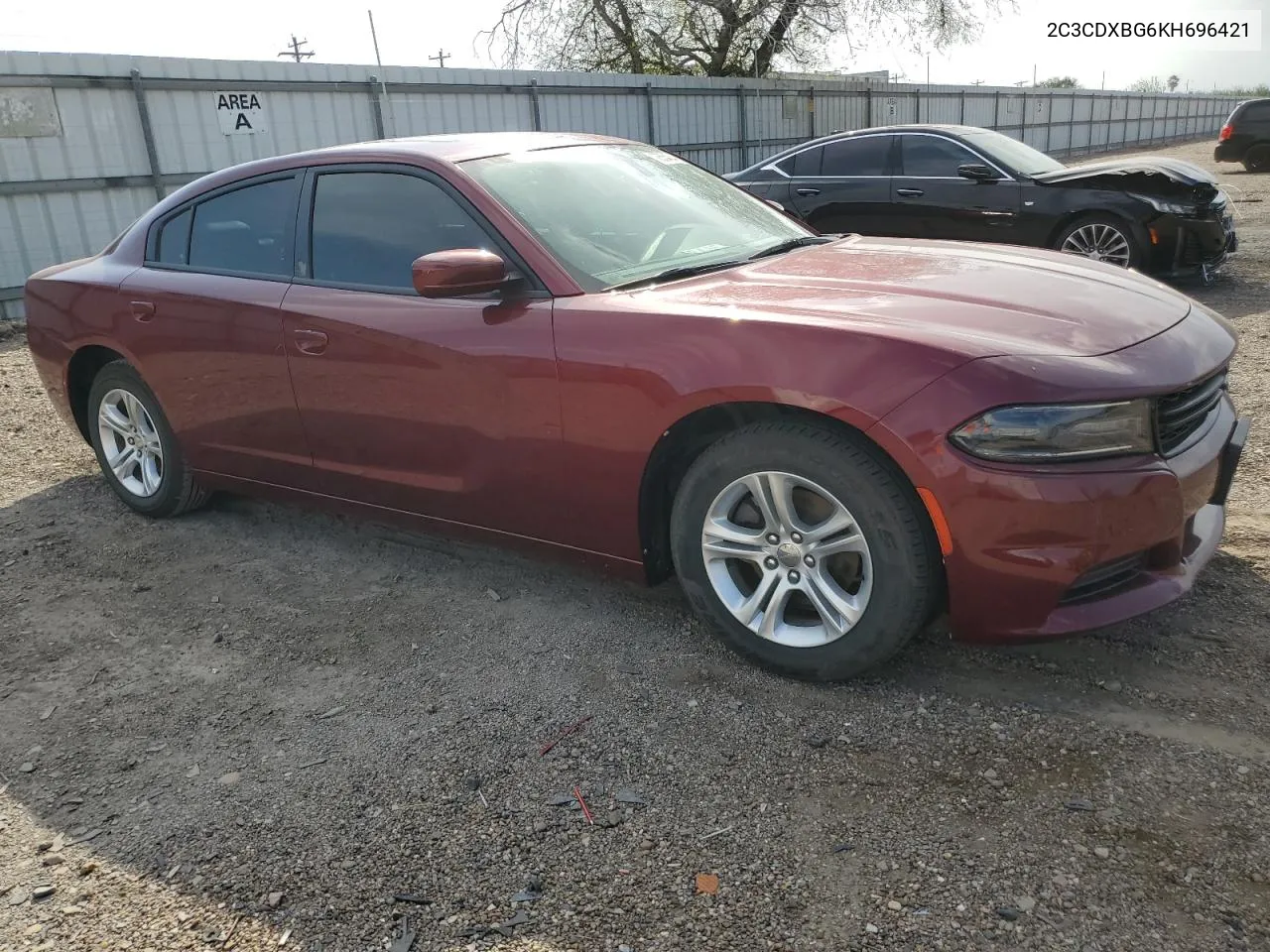 2019 Dodge Charger Sxt VIN: 2C3CDXBG6KH696421 Lot: 76554244