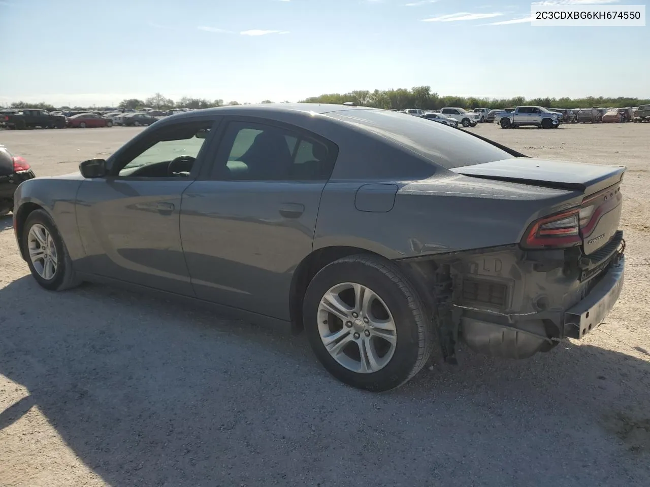 2019 Dodge Charger Sxt VIN: 2C3CDXBG6KH674550 Lot: 76576934