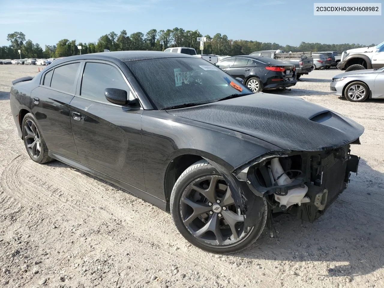 2019 Dodge Charger Gt VIN: 2C3CDXHG3KH608982 Lot: 76592824