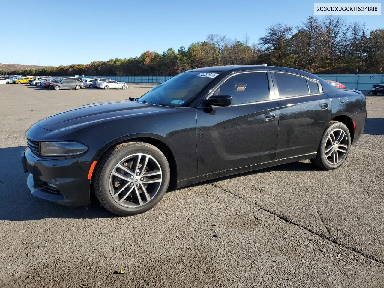 2019 Dodge Charger Sxt VIN: 2C3CDXJG0KH624888 Lot: 76621014