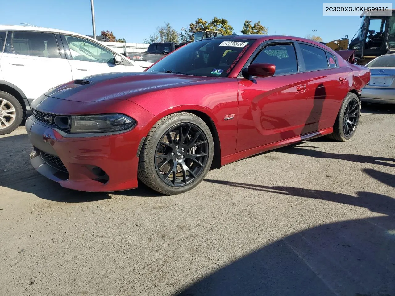 2019 Dodge Charger Scat Pack VIN: 2C3CDXGJ0KH599316 Lot: 76778824