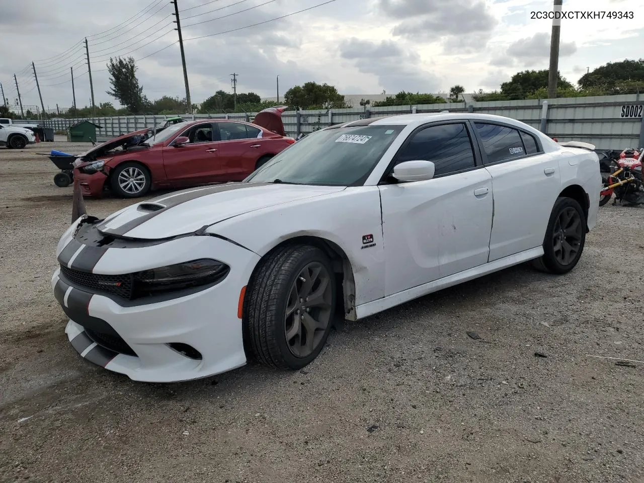 2019 Dodge Charger R/T VIN: 2C3CDXCTXKH749343 Lot: 76874724