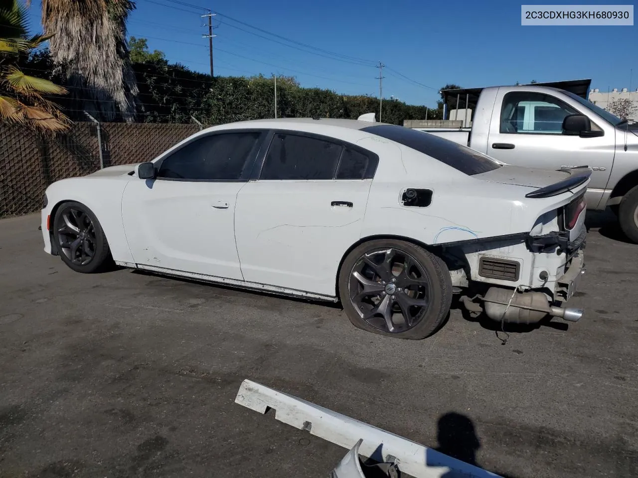 2019 Dodge Charger Gt VIN: 2C3CDXHG3KH680930 Lot: 77186304