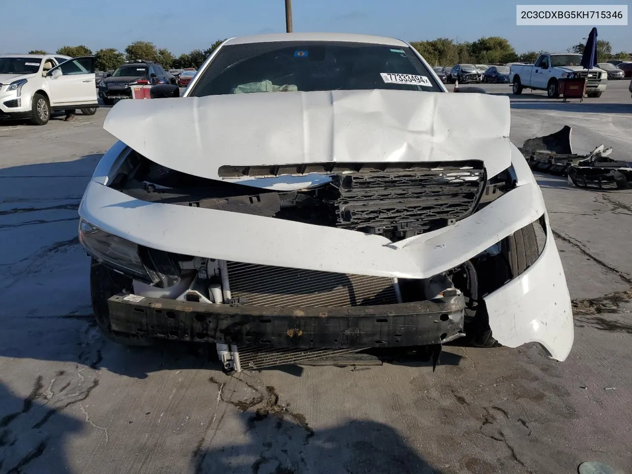 2019 Dodge Charger Sxt VIN: 2C3CDXBG5KH715346 Lot: 77333494