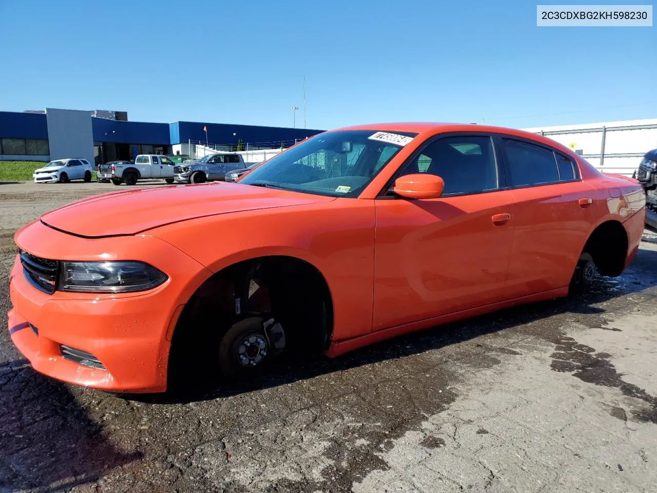 2019 Dodge Charger Sxt VIN: 2C3CDXBG2KH598230 Lot: 77450064