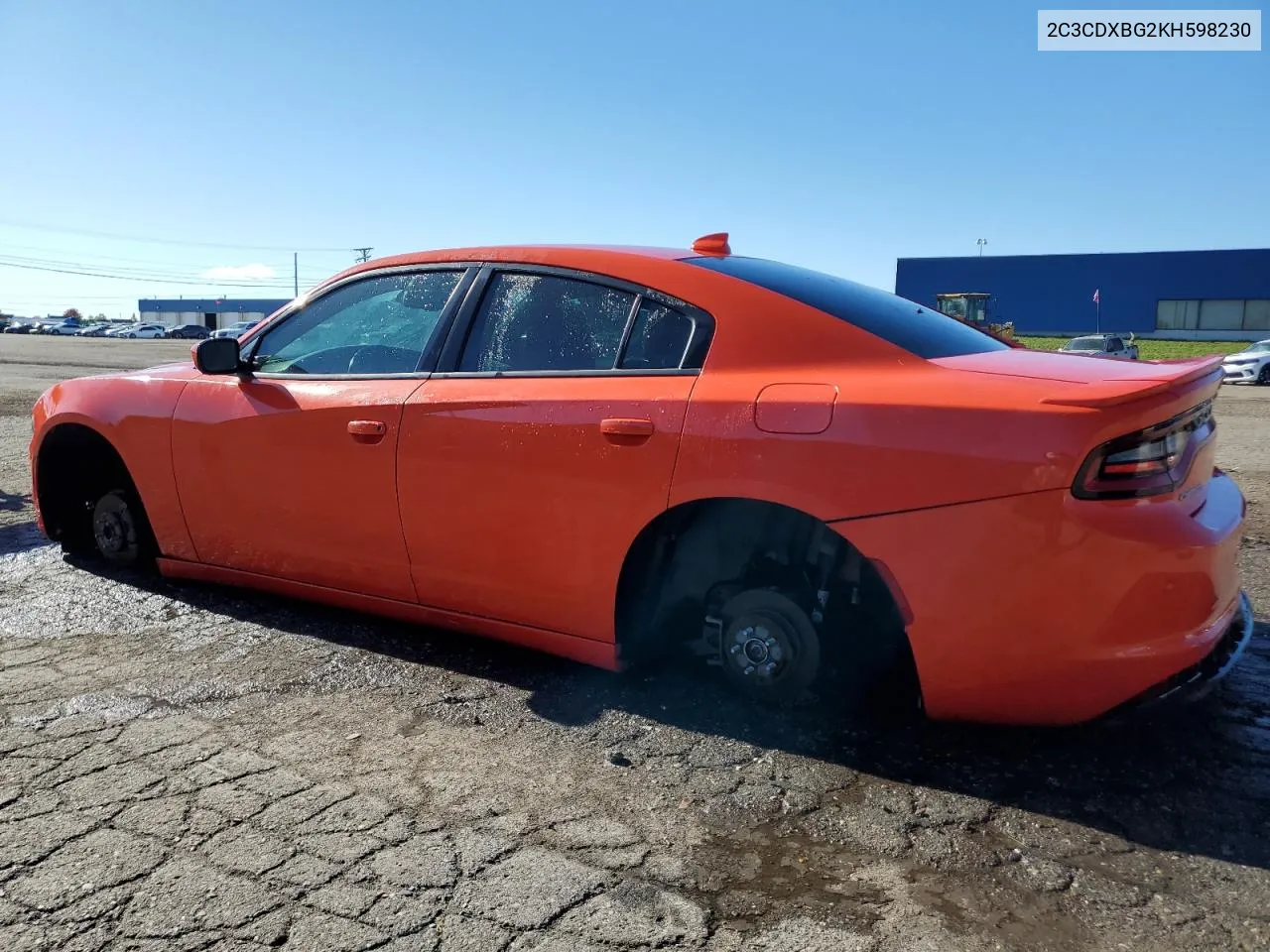 2019 Dodge Charger Sxt VIN: 2C3CDXBG2KH598230 Lot: 77450064