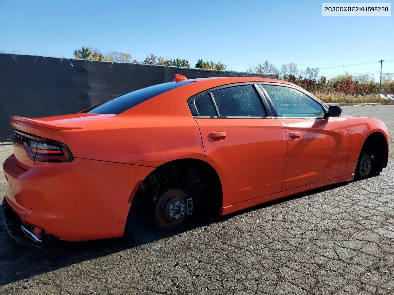 2019 Dodge Charger Sxt VIN: 2C3CDXBG2KH598230 Lot: 77450064