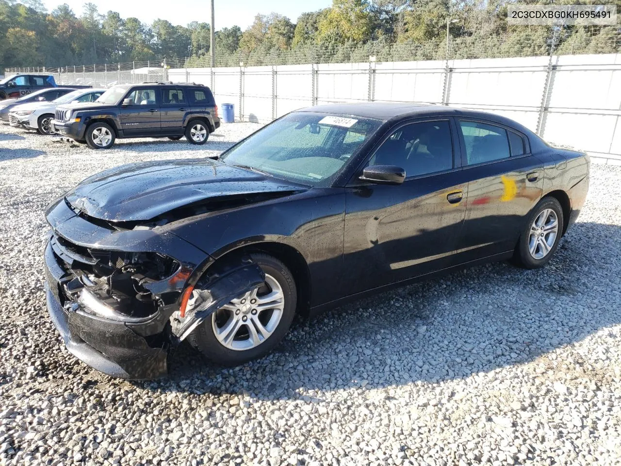 2019 Dodge Charger Sxt VIN: 2C3CDXBG0KH695491 Lot: 77746814