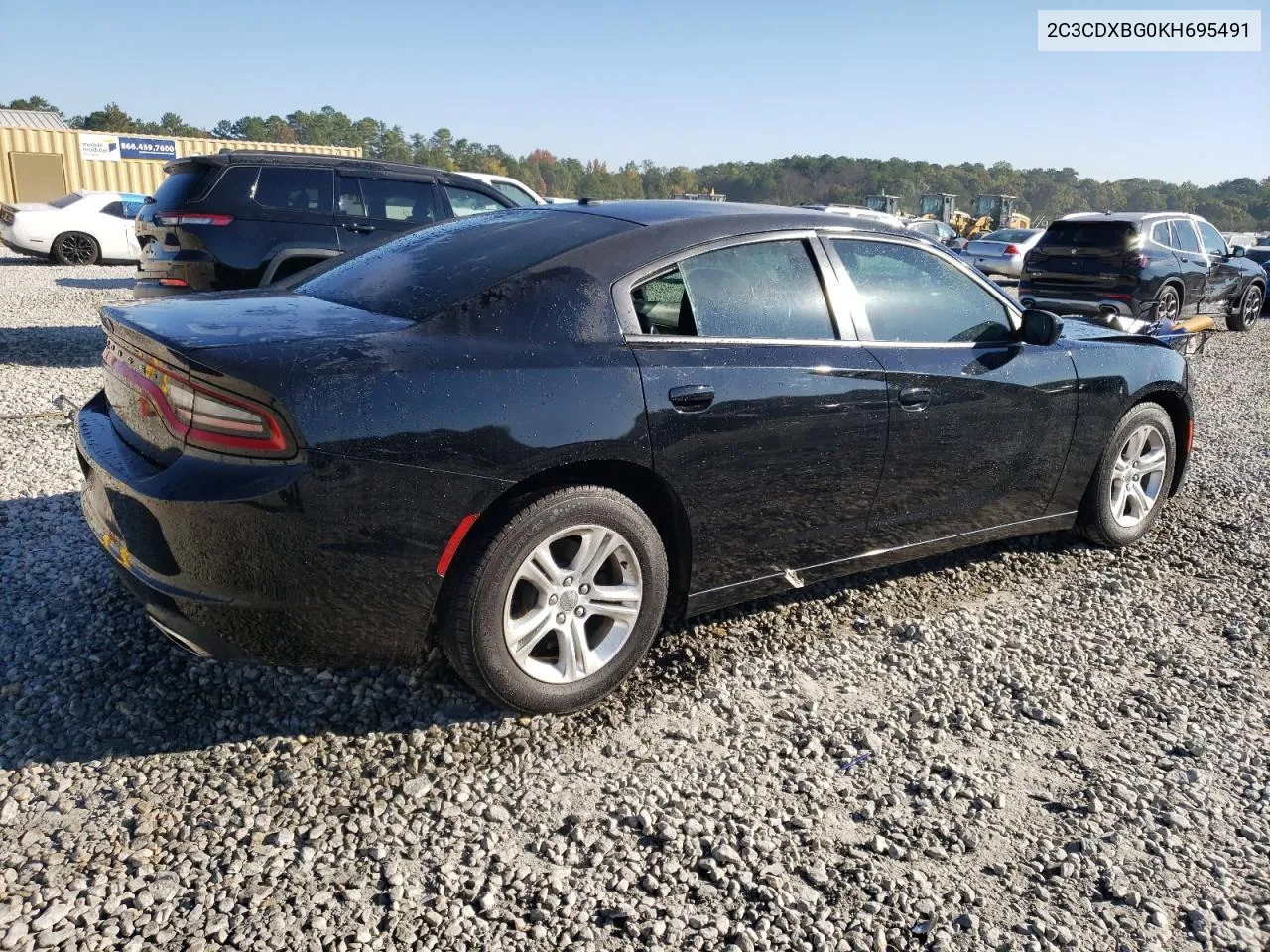 2019 Dodge Charger Sxt VIN: 2C3CDXBG0KH695491 Lot: 77746814