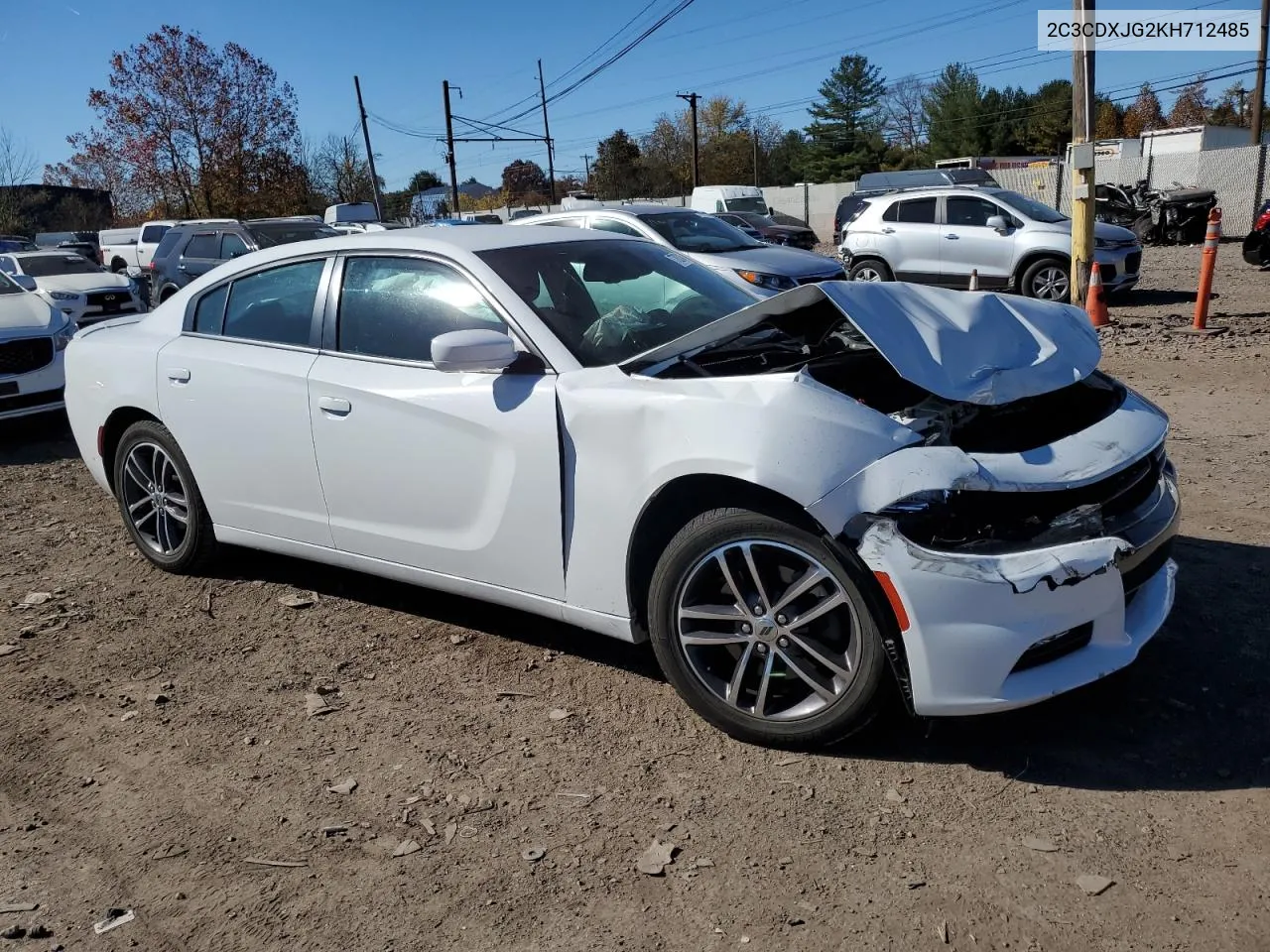 2019 Dodge Charger Sxt VIN: 2C3CDXJG2KH712485 Lot: 77820464