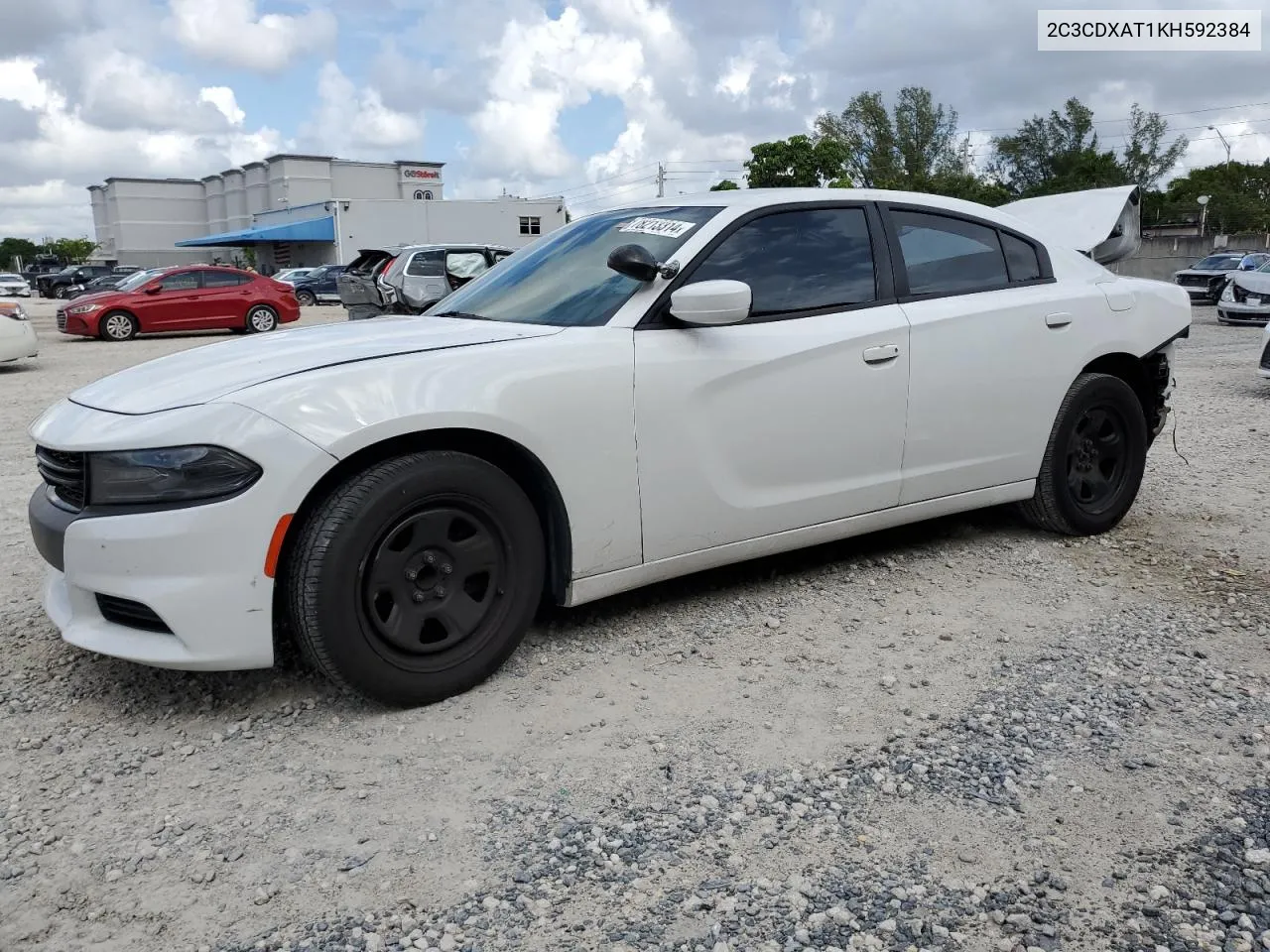 2019 Dodge Charger Police VIN: 2C3CDXAT1KH592384 Lot: 78213314