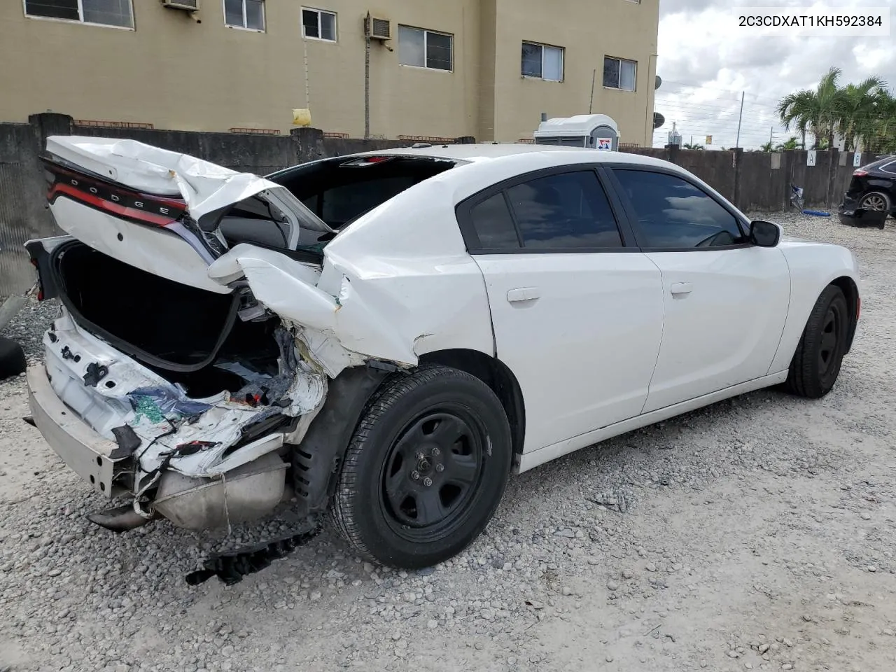 2019 Dodge Charger Police VIN: 2C3CDXAT1KH592384 Lot: 78213314