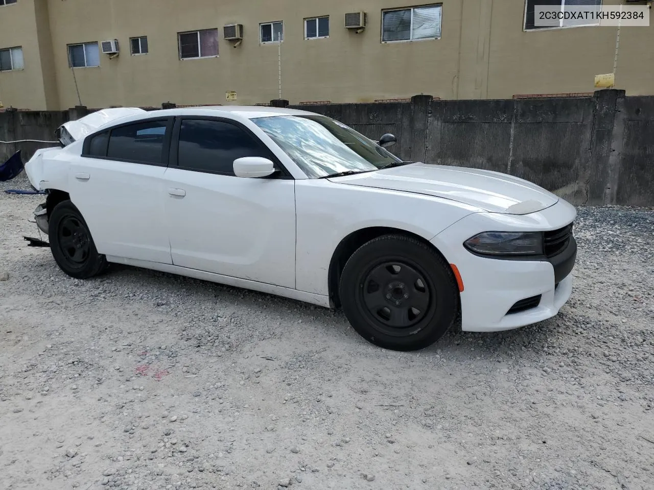 2019 Dodge Charger Police VIN: 2C3CDXAT1KH592384 Lot: 78213314