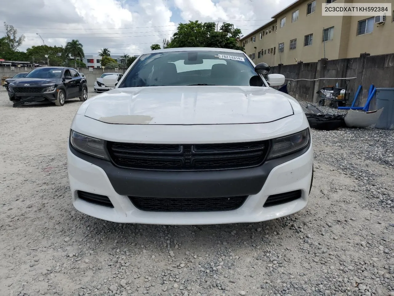 2019 Dodge Charger Police VIN: 2C3CDXAT1KH592384 Lot: 78213314