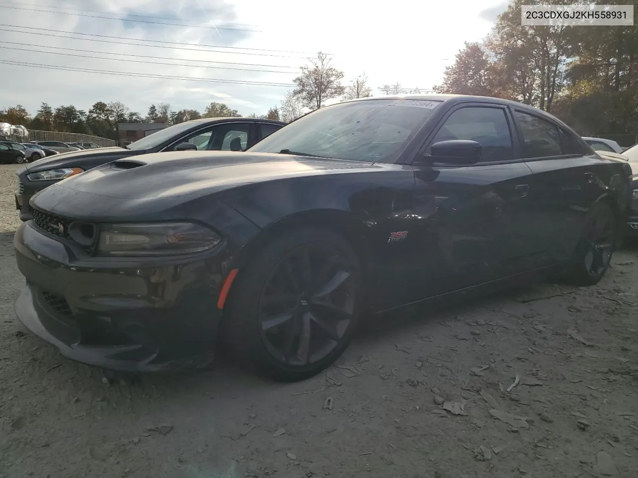 2019 Dodge Charger Scat Pack VIN: 2C3CDXGJ2KH558931 Lot: 78223364