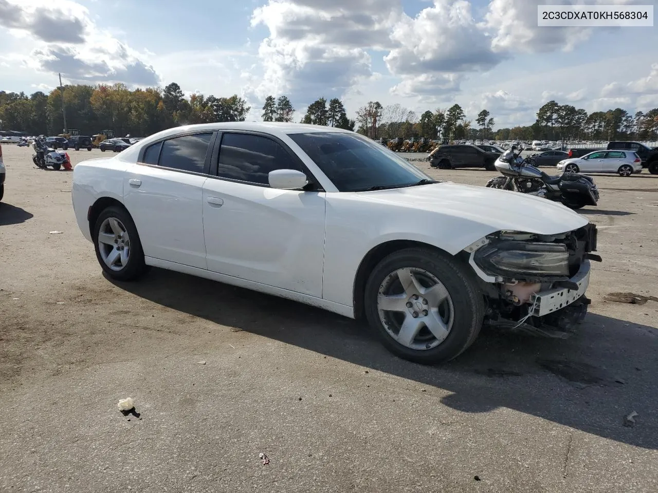 2019 Dodge Charger Police VIN: 2C3CDXAT0KH568304 Lot: 78588374