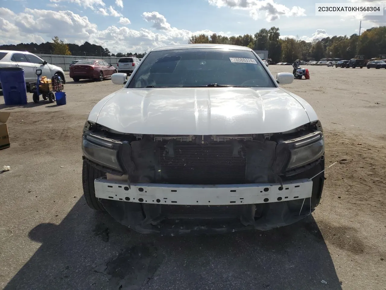 2019 Dodge Charger Police VIN: 2C3CDXAT0KH568304 Lot: 78588374