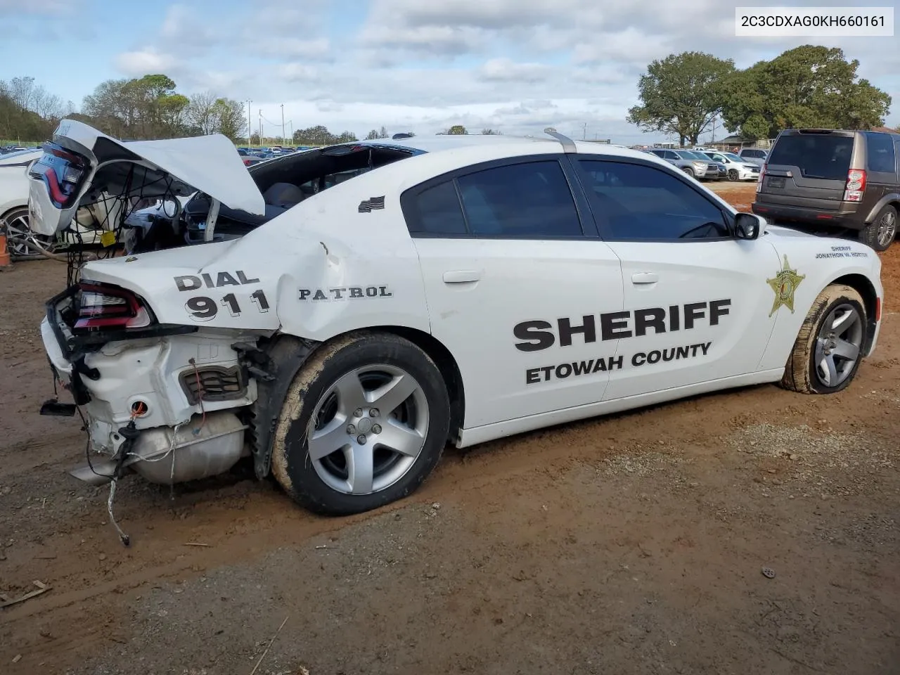 2019 Dodge Charger Police VIN: 2C3CDXAG0KH660161 Lot: 78808654