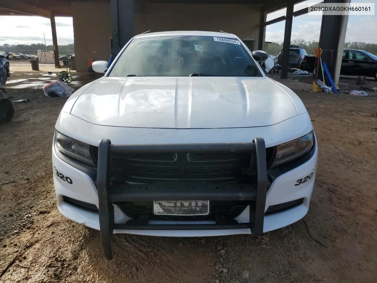 2019 Dodge Charger Police VIN: 2C3CDXAG0KH660161 Lot: 78808654