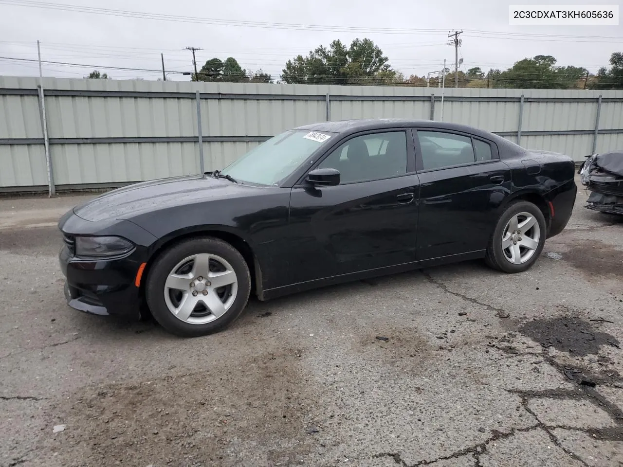 2019 Dodge Charger Police VIN: 2C3CDXAT3KH605636 Lot: 78843974