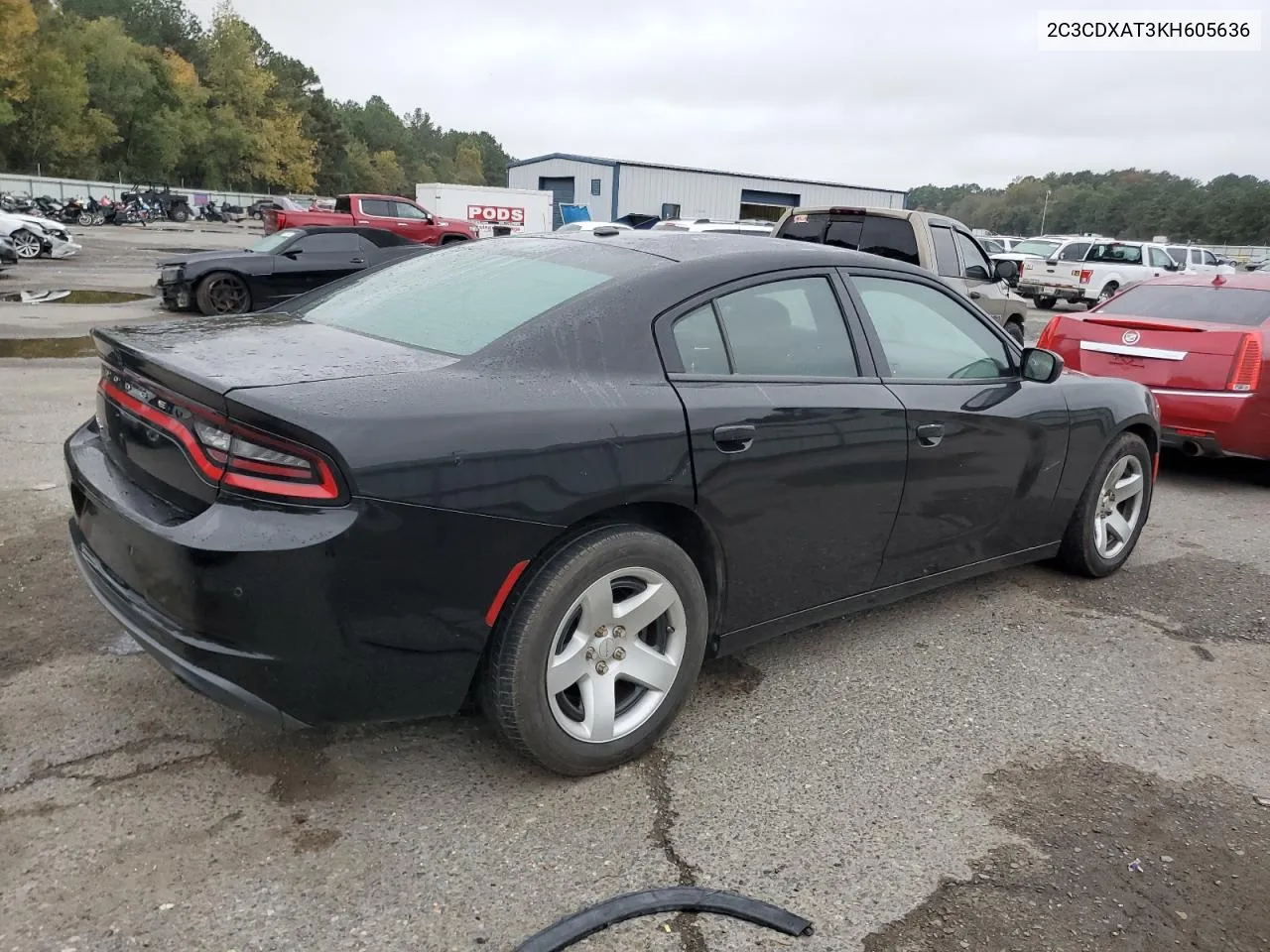 2019 Dodge Charger Police VIN: 2C3CDXAT3KH605636 Lot: 78843974