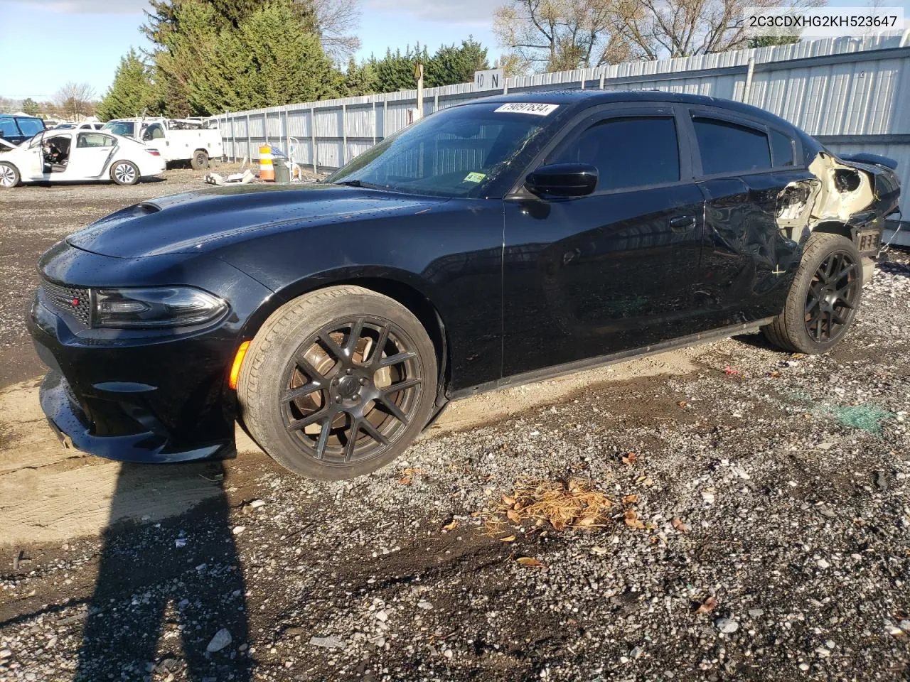 2019 Dodge Charger Gt VIN: 2C3CDXHG2KH523647 Lot: 79097634