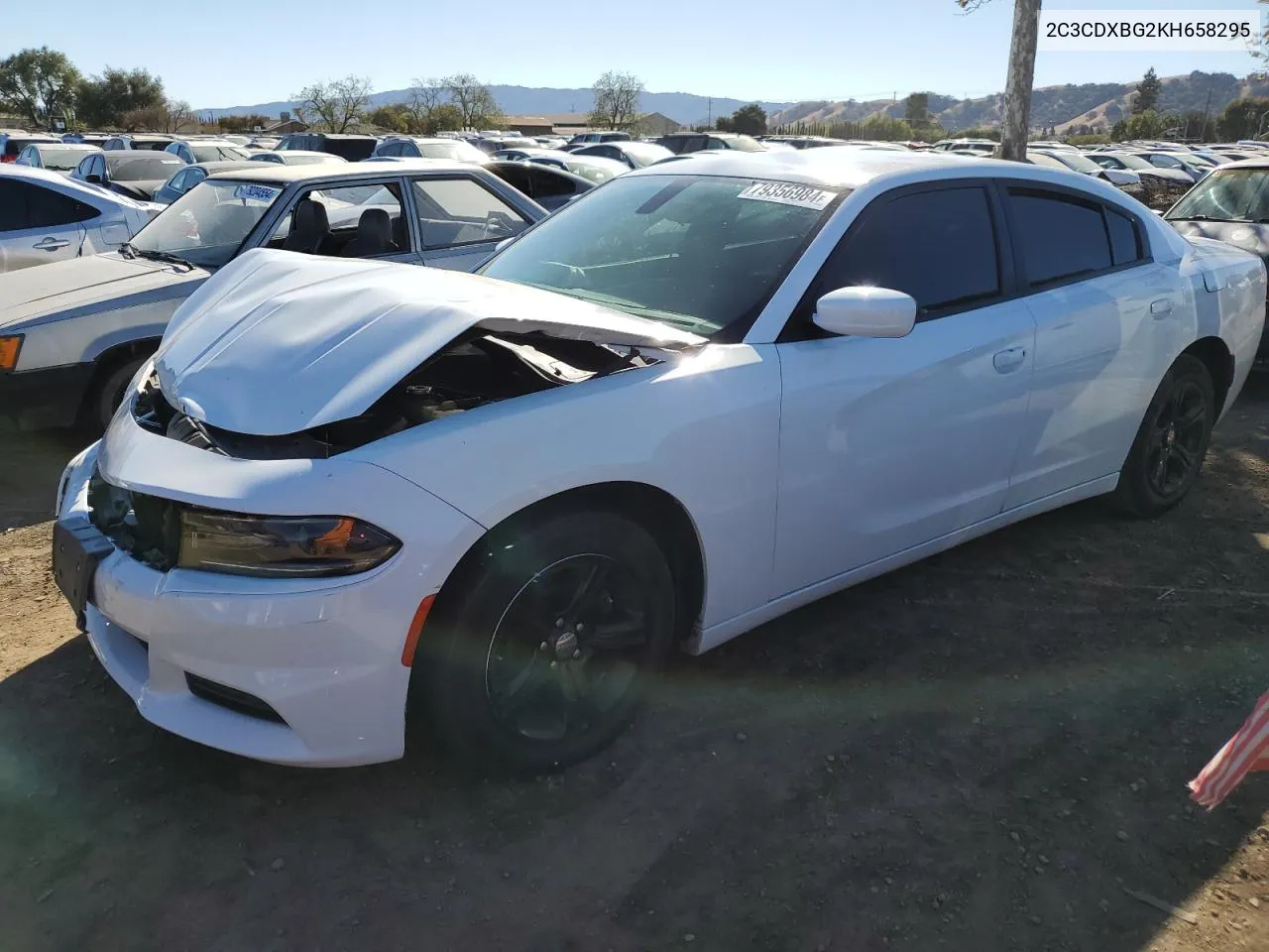 2019 Dodge Charger Sxt VIN: 2C3CDXBG2KH658295 Lot: 79356984