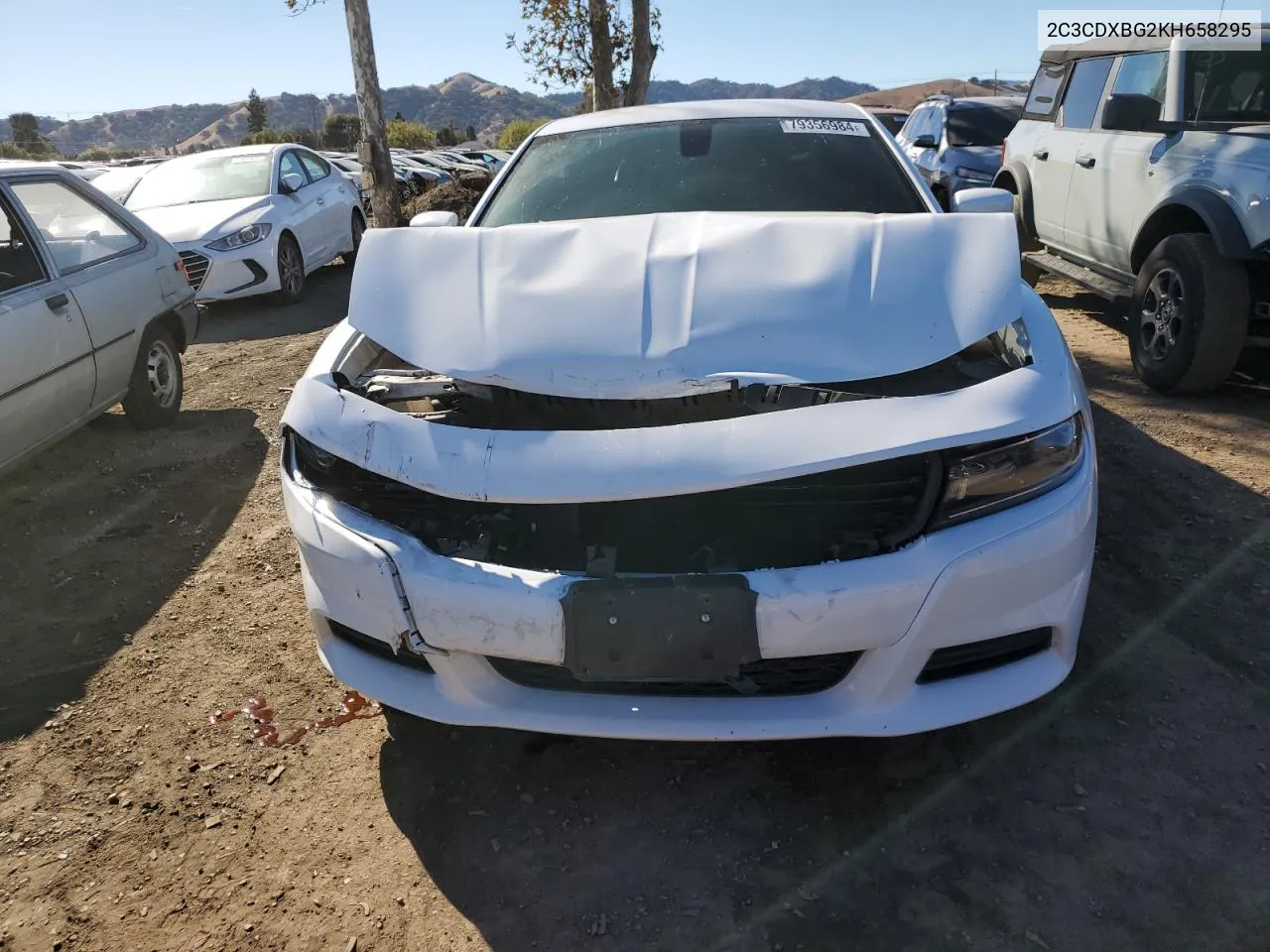 2019 Dodge Charger Sxt VIN: 2C3CDXBG2KH658295 Lot: 79356984