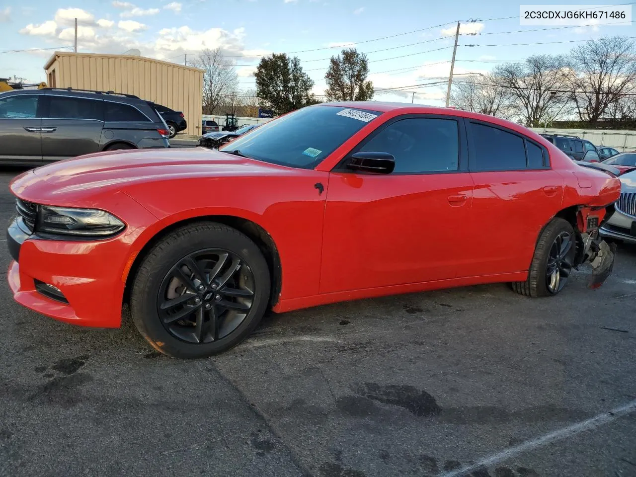 2019 Dodge Charger Sxt VIN: 2C3CDXJG6KH671486 Lot: 79422484