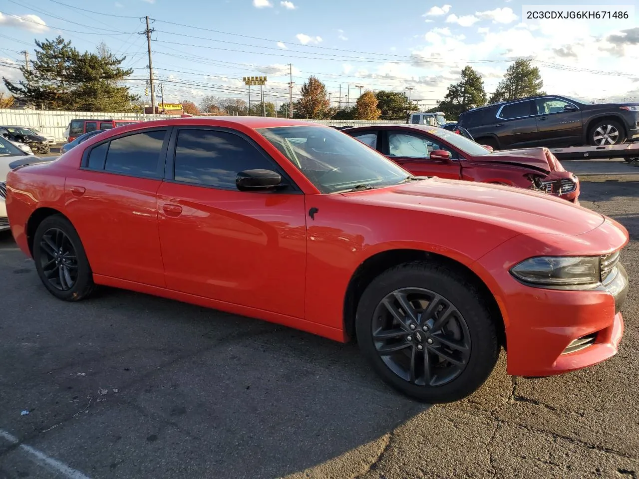 2019 Dodge Charger Sxt VIN: 2C3CDXJG6KH671486 Lot: 79422484