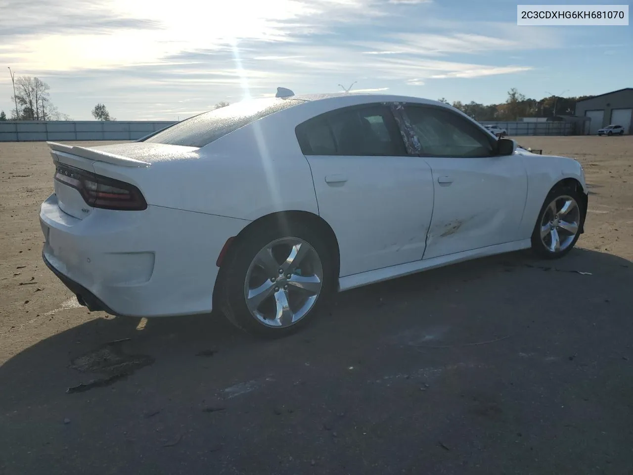 2019 Dodge Charger Gt VIN: 2C3CDXHG6KH681070 Lot: 80237854