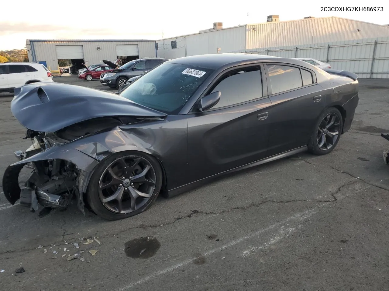 2019 Dodge Charger Gt VIN: 2C3CDXHG7KH686973 Lot: 80683064