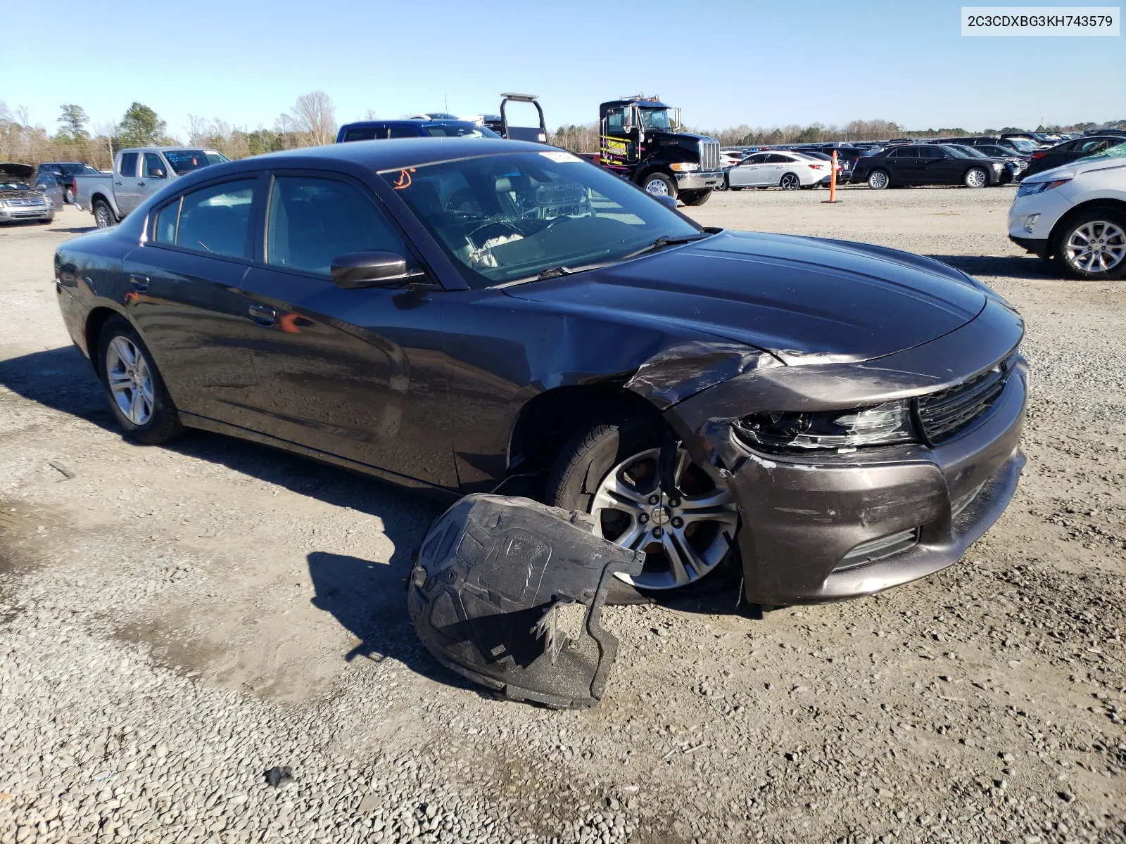 2019 Dodge Charger Sxt VIN: 2C3CDXBG3KH743579 Lot: 80795343