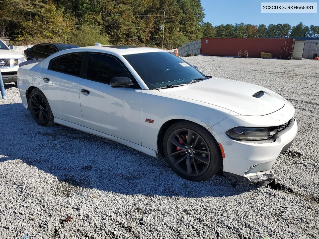 2019 Dodge Charger Scat Pack VIN: 2C3CDXGJ9KH665331 Lot: 80796274