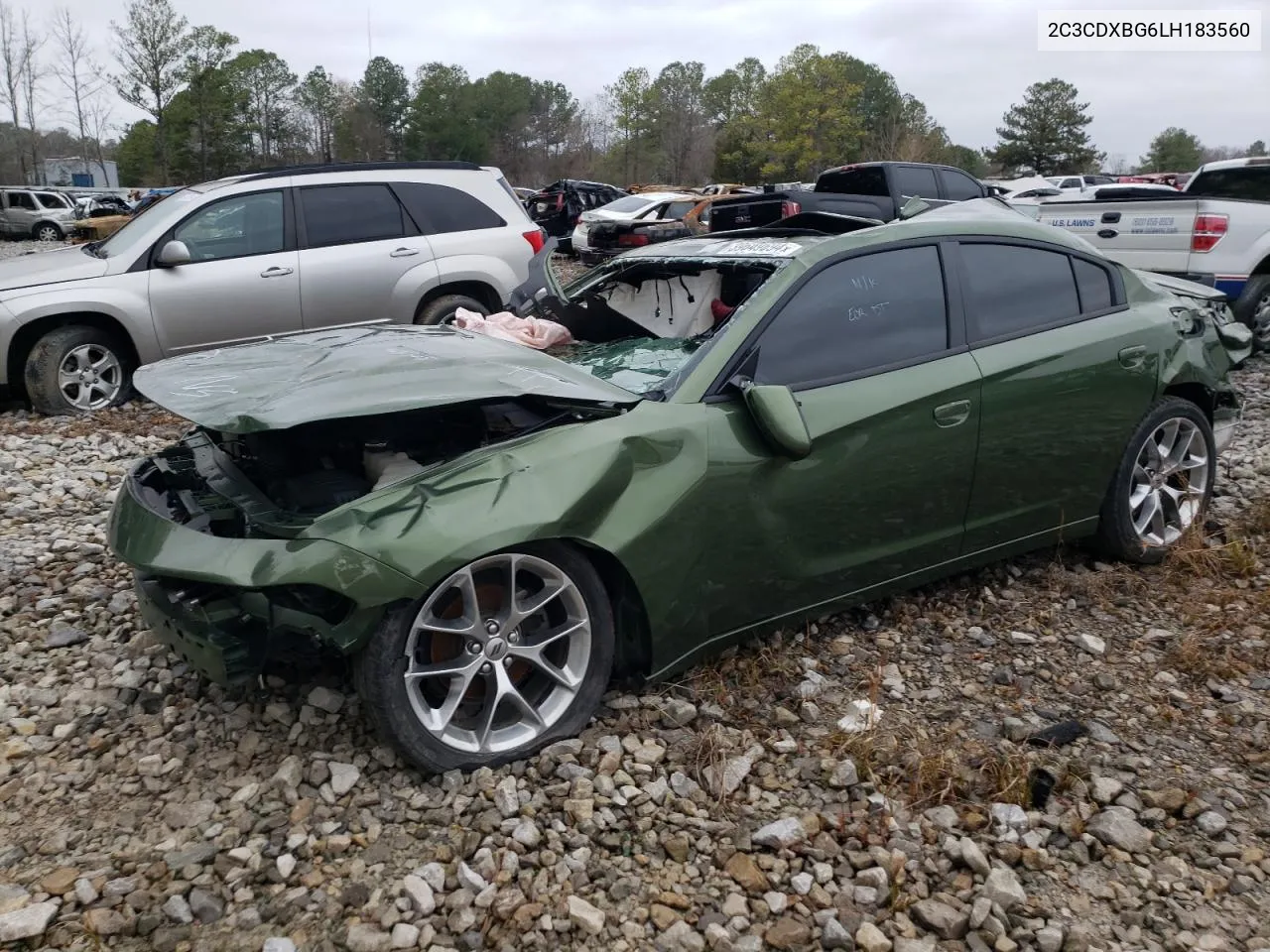 2020 Dodge Charger Sxt VIN: 2C3CDXBG6LH183560 Lot: 39649694