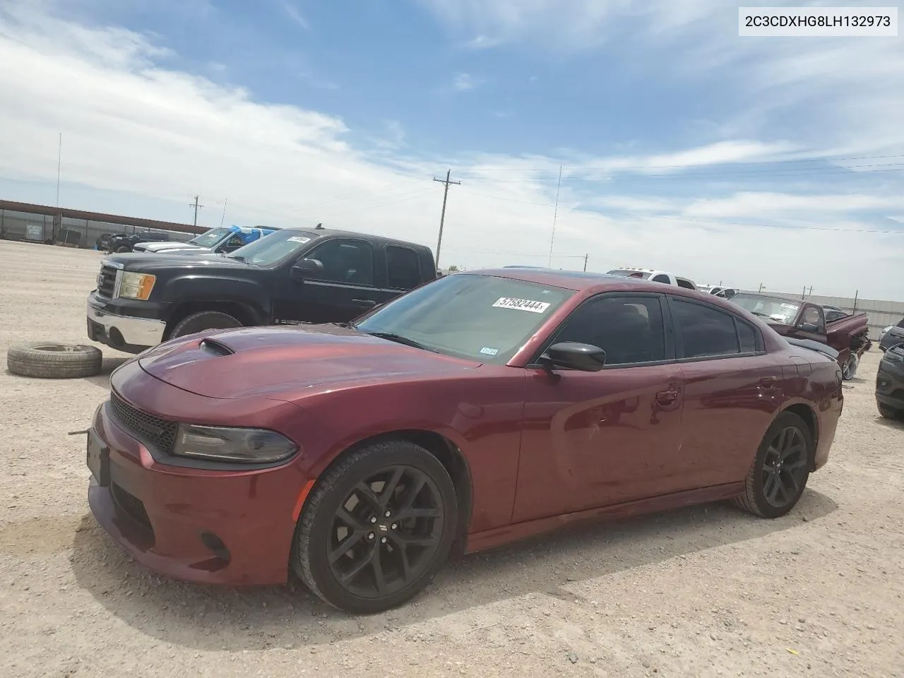 2020 Dodge Charger Gt VIN: 2C3CDXHG8LH132973 Lot: 57582444