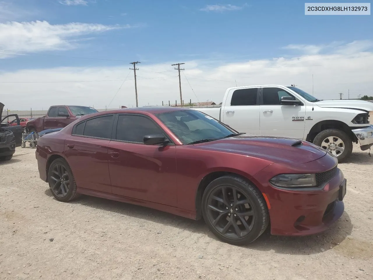 2020 Dodge Charger Gt VIN: 2C3CDXHG8LH132973 Lot: 57582444