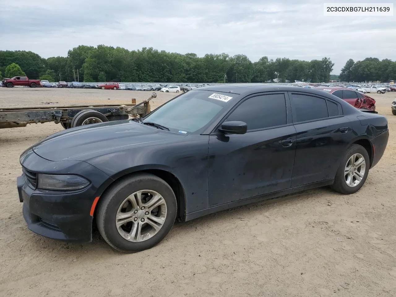 2020 Dodge Charger Sxt VIN: 2C3CDXBG7LH211639 Lot: 59054214