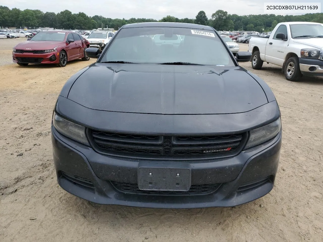 2020 Dodge Charger Sxt VIN: 2C3CDXBG7LH211639 Lot: 59054214