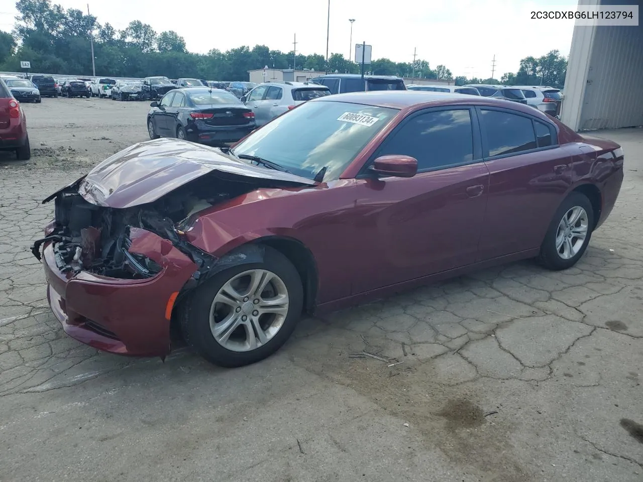 2020 Dodge Charger Sxt VIN: 2C3CDXBG6LH123794 Lot: 60093134