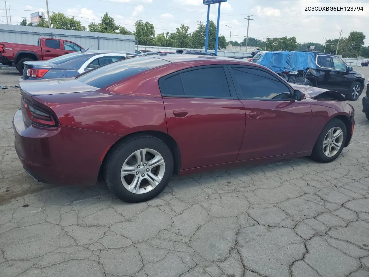 2020 Dodge Charger Sxt VIN: 2C3CDXBG6LH123794 Lot: 60093134